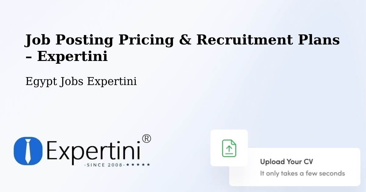 Job Posting Pricing & Recruitment Plans – Tanda - Tanda, Egypt Jobs Expertini